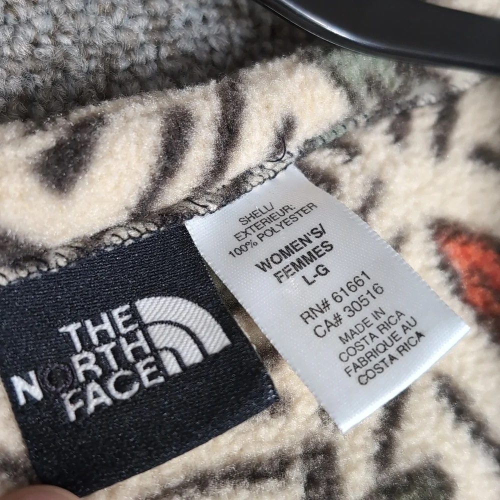Vintage 1997 The North Face Fall Leaves Fleece Vest Size Large Cinchable 🍂 - Picture 2 of 10